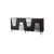 Hanah Home Komoda Venice 180x80x40cm Crno-Siva