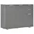 Komoda visoki sjaj siva 107x35x80,5 cm