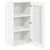 Vidaxl Stenski stekleni omarica LUCCA Bela 40 x 31 x 80 cm