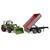 Fendt Vario 211 s čelnim nakladalnikom in prikolico s stransko steno