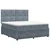 vidaXL Postelja boxspring z vzmetnico Temno siva 180 x 200 cm Žamet
