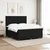 vidaXL Postelja boxspring z vzmetnico Črna 160 x 200 cm Žamet