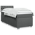 VIDAXL Box spring postelja z vzmetnico temno siva 90x190 cm blago