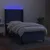 Vidaxl Box spring postelja z vzmetnico LED modra 90x200 cm blago