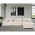 ATELIER DEL SOFA Ugaona garnitura Doblo 3 Seater with Pouffe (L1 O1 1R Pouffe) Light Brown