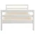 shumee vidaXL Posteljni okvir brez vzmetnice bel 75x190 cm masiven borov les