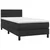 Krevet box spring s madracem LED crni 90x200 cm od umjetne kože