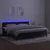 Vidaxl Box spring postelja z vzmetnico LED črna 200x200 cm žamet