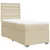 Vidaxl Box spring postelja z vzmetnico krem 80x200 cm blago
