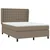 Vidaxl Box spring postelja z vzmetnico taupe 140x190 cm blago