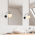 Opviq Zidna lampa E14 Socket, Crno-Bela