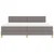 Vidaxl LED Box Spring Postelja z blazino Taupe 200 x 200 cm blago