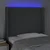 Vidaxl LED posteljno vzglavje temno sivo 93x16x118/128 cm blago