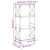 Regal za knjige s 4 razine crni 59x35x132 cm konstruirano drvo