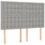 Vidaxl Box spring postelja z vzmetnico LED sv. siva 140x200 cm blago