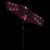 Vrtni suncobran s čeličnom šipkom LED bordo 225 x 225 x 212 cm