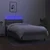 Vidaxl Box spring postelja z vzmetnico LED svetlo siva 90x190 cm blago