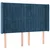 Vidaxl Box spring postelja z vzmetnico LED temno modra 140x200cm žamet