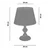 Opviq Stona lampa 300 Hazeran, 60 W, 45 cm, Bež