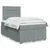Vidaxl Boxspring postelja z vzmetnico svetlo siva 120x190 cm blago