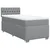Vidaxl Box spring postelja z vzmetnico svetlo siv 100x200 cm blago