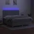 vidaXL Box spring postelja z vzmetnico LED sv. siva 180x200 cm blago