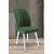 Hanah Home set trpezarijskih stolica Platinum 2 kom, kaki zelena tkanina Jerry, bele metalne noge