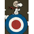 LOGOSHIRT Majica Peanuts - Snoopy Pilot  modra / oliva / rdeča / bela