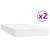 Vidaxl Box spring postelja z vzmetnico bela 200x200 cm umetno usnje