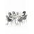 Hanah Home Trpezarijski set, 7 komada, Sivi