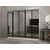 Hanah Home ormar sa reflektujućim staklom Nisa 20659, 225 cm, peščar