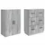 Set ormara 2 pcs Siva Sonoma 66 x 34,5 x 87 cm