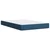 Vidaxl Box spring postelja z vzmetnico modra 80x200 cm blago