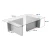 Hanah Home Klub sto Flavio, 105x30x65cm, Sivi