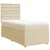 vidaXL vidaXL Box spring postelja z vzmetnico krem 80x200 cm blago, (21305894)
