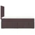 Vidaxl Box spring postelja z vzmetnico temno rjava 100x200 cm blago