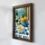 WallXpert uramljena MDF slika NAL007-46, trpeza sa vinom, limunovima i raviolama iznad mora, natpis Amore Mio, 35,5 x 47 cm
