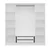 Hanah Home ormar sa reflektujućim staklom Nisa 20602, 180 cm, beli