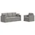Set sofe 2 pcs Svijetlo siva 198 x 78 x 80 cm Baršun