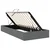 Krevet s od storage s pohranom Tamnosiva 100 x 190 cm Tkanina