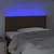 Vidaxl LED posteljno vzglavje temno rjavo 90x5x78/88 cm blago