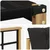 Set vanjskih sofa s jastukom 5 pcs Bijela i crna