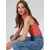 Sinsay - Crop top s uzorkom - mandarine