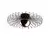 Opviq Luster Kaya-15225, 60x60x24, IP20, Bakarno-crni