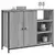 Komoda siva boja hrasta 100 x 33 x 75 cm konstruirano drvo