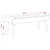 Klupa s utorima Crna 110 x 40 x 46 cm Tkanina