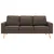 2-dijelni set sofa od tkanine smeđi