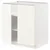 METOD Podni element s policama/2 vrata, bela/Vallstena bela, 80x60 cm