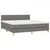 Vidaxl Box spring postelja z vzmetnico temno siva 160x200 cm blago
