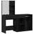 LED Set Toaletnog Stola s ladicama Crni hrast 140 x 40 x 140 cm